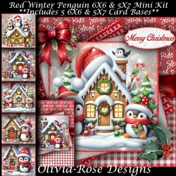 Red Winter Penguin Mini Kit