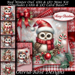 Red Winter Owl Mini Kit