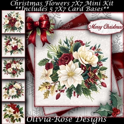 Christmas Flowers Mini Kit 7X7