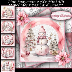 Pink Snowman 2 Mini Kit 7X7