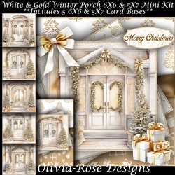 White & Gold Winter Porch Mini Kit 