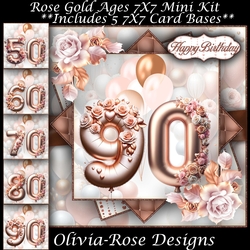Rose Gold Ages 50-90 Mini Kit 7X7