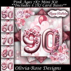 Pink Ages 50-90 Mini Kit 7X7