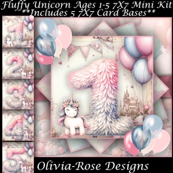 Fluffy Unicorn Ages 1-5 Mini Kit 7X7