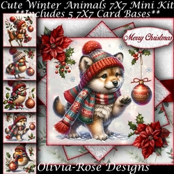Cute Winter Animals Mini Kit 7X7