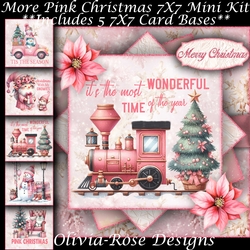 More Pink Christmas Mini Kit 7X7