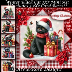Winter Black Cat Mini Kit 7X7