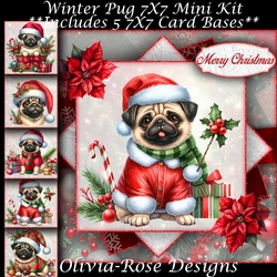 Winter Pug Mini Kit 7x7