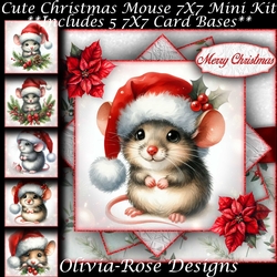Cute Christmas Mouse Mini Kit 7X7