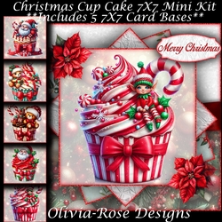 Christmas Cup Cake Mini Kit 7X7