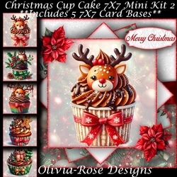Christmas Cup Cake Mini Kit 2 7X7