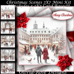 Christmas Scenes Mini Kit 7X7