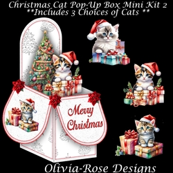 Christmas Cat Pop-Up Box Mini Kit 2