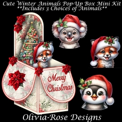 Cute Winter Animals Pop-Up Box Mini Kit