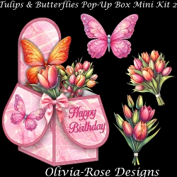 Tulips & Butterflies Pop-Up Box Mini Kit 2