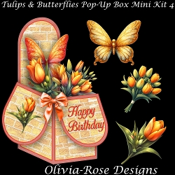 Tulips & Butterflies Pop-Up Box Mini Kit 4