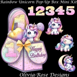  Rainbow Unicorn Pop-Up Box Mini Kit