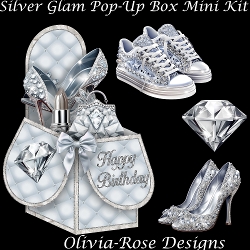Silver Glam Pop-Up Box Mini Kit