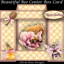 Beautiful Bee Center Box Card Mini Kit