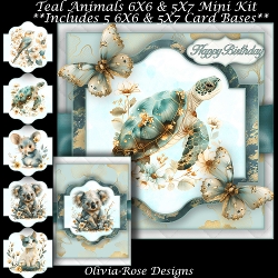 Teal Animals Mini Kit