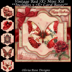 Vintage Red Mini Kit  7X7