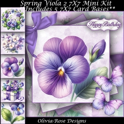 Spring Viola Mini Kit 2 7X7
