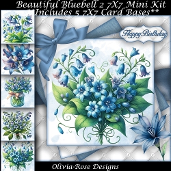 Beautiful Bluebell Mini Kit 2 7X7