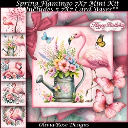 Spring Flamingo Mini Kit 7X7