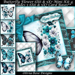 Butterfly Flowers Mini Kit 4