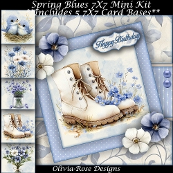 Spring Blues Mini Kit 7X7