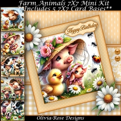 Farm Animals Mini Kit  7X7