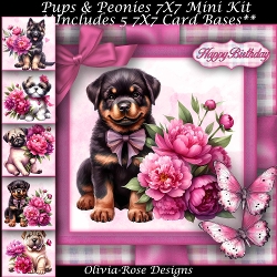 Pups & Peonies Mini Kit 7X7