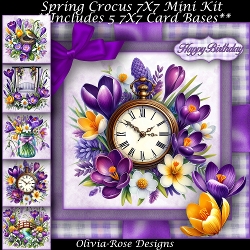 Spring Crocus Mini Kit 7X7 