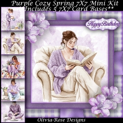 Purple Cozy Spring Mini Kit 7X7