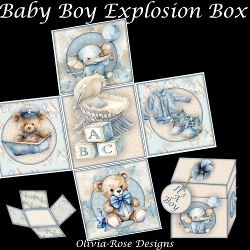 Baby Boy Explosion Box