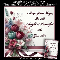 Bright & Beautiful Mini Kit  **Includes 8X8, 7X7, 6X6 & 5X7 card bases**  