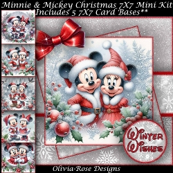 Minnie & Mickey Christmas Mini Kit 7X7