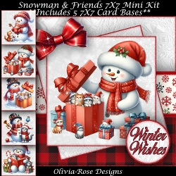Snowman & Friends Mini Kit 7X7
