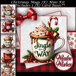 Christmas Mugs Mini Kit 7X7