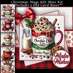 Christmas Mugs Mini Kit 8X8