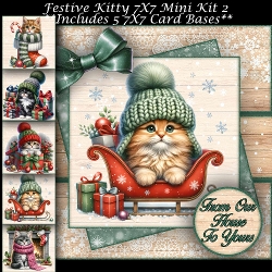 Festive Kitty Mini Kit 2 7X7
