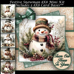Festive Snowman Mini Kit 8X8