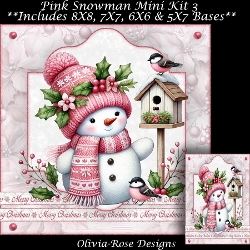 Pink Snowman Mini Kit 3