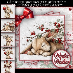 Christmas Bunnies Mini Kit 2 7X7