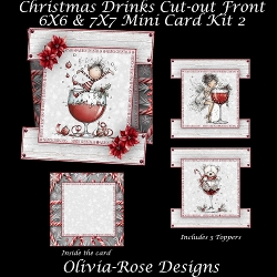 Christmas Drinks Cut-out Front Card Mini Kit 2