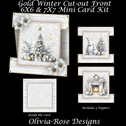 Gold Winter Cut-out Front Card Mini Kit