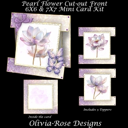 Pearl Flower Cut-out Front Card Mini Kit