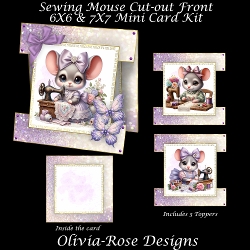 Sewing Mouse Cut-out Front Card Mini Kit