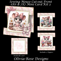 Sewing Mouse Cut-out Front Card Mini Kit 2