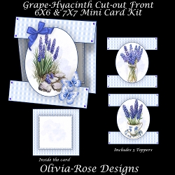Grape-Hyacinth Cut-out Front Card Mini Kit